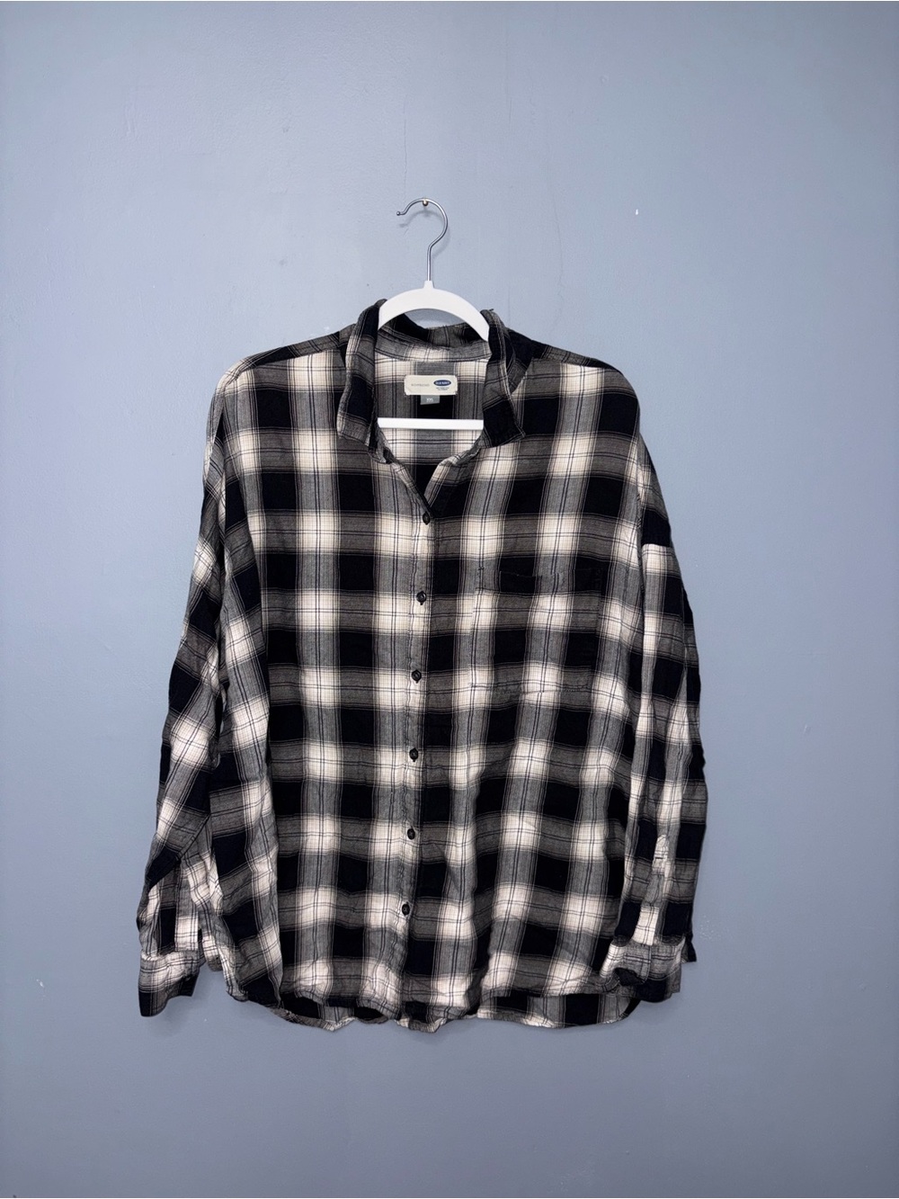 Old Navy | Black Plaid Button Up Shirt